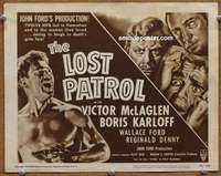 w192 LOST PATROL movie title lobby card R49 Boris Karloff, Victor McLaglen