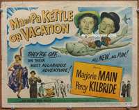 w196 MA & PA KETTLE ON VACATION movie title lobby card '53 Marjorie Main