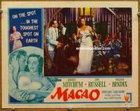 w902 MACAO movie lobby card #7 '52 sexy Jane Russell singing w/band!