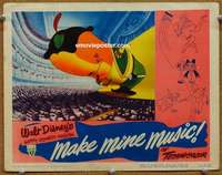 w905 MAKE MINE MUSIC movie lobby card '46 cool wacky Disney image!