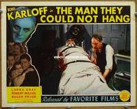 w911 MAN THEY COULD NOT HANG movie lobby card #5 R47 Karloff