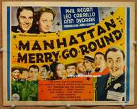 w913 MANHATTAN MERRY-GO-ROUND movie lobby card '37 Joe DiMaggio shown!