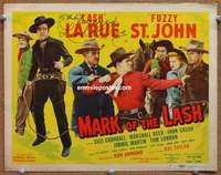 w208 MARK OF THE LASH signed movie title lobby card '48 Lash La Rue, St. John