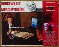 w931 MERCURY RISING movie lobby card '98 Bruce Willis, Alec Baldwin