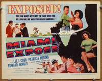 w211 MIAMI EXPOSE movie title lobby card '56 Lee J. Cobb, Medina, Florida