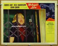 w936 MIDNIGHT LACE movie lobby card #8 '60 Doris Day screaming!