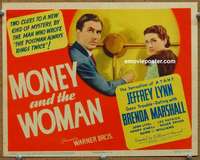 w214 MONEY & THE WOMAN movie title lobby card '40 Jeffrey Lynn, Marshall