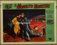 w950 MONOLITH MONSTERS movie lobby card #3 '57 caught in the rain!