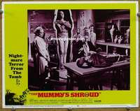 w961 MUMMY'S SHROUD movie lobby card #2 '67 mummy in sarcophagus!