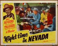 w974 NIGHT TIME IN NEVADA movie lobby card #8 '48 Roy Rogers w/joe!