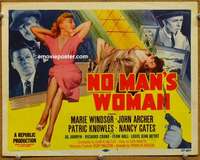 w226 NO MAN'S WOMAN movie title lobby card '55 sexy Marie Windsor!