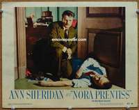 w978 NORA PRENTISS movie lobby card #4 '47 Kent Smith with dead guy!