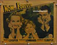 w982 NOW & FOREVER #2 movie lobby card '34 portrait of all 3 stars!