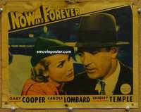 w983 NOW & FOREVER #3 movie lobby card '34 Cooper & Lombard in hats!