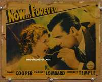 w984 NOW & FOREVER #4 movie lobby card '34 Gary Cooper feeds Temple!