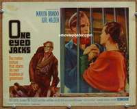 y001 ONE EYED JACKS movie lobby card #3 '61 Marlon Brando in jail!