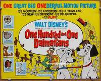 w229 ONE HUNDRED & ONE DALMATIANS movie title lobby card '61 Walt Disney classic!