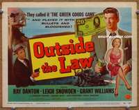 w232 OUTSIDE THE LAW movie title lobby card '56 Danton, film noir!