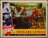 y004 OVERLAND EXPRESS movie lobby card '38 Buck Jones in cool outfit!