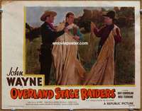 y005 OVERLAND STAGE RAIDERS #2 movie lobby card R53 John Wayne
