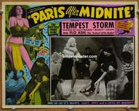 y013 PARIS AFTER MIDNIGHT movie lobby card '51 sexy Tempest Storm!