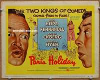 w234 PARIS HOLIDAY movie title lobby card '58 Bob Hope, Anita Ekberg
