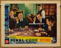 y018 PENAL CODE movie lobby card '32 great poker game image!