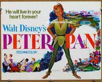 w238 PETER PAN movie title lobby card R89 Walt Disney classic!