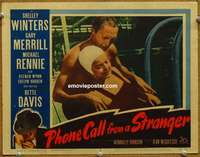 y029 PHONE CALL FROM A STRANGER movie lobby card #3 '52 Bette Davis