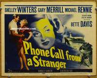 w241 PHONE CALL FROM A STRANGER movie title lobby card '52 Bette Davis