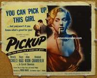 w242 PICKUP movie title lobby card '51 classic smoking bad girl image!