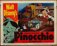 y032 PINOCCHIO movie lobby card #7 R54 with Cleo and Figaro!