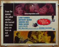 w244 PORTRAIT IN BLACK movie title lobby card '60 Lana Turner, Quinn
