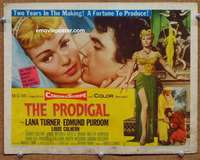 w247 PRODIGAL movie title lobby card '55 Lana Turner, Edmond Purdom