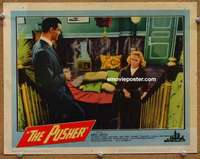 y067 PUSHER movie lobby card #4 '59 Harold Robbins early drug movie!