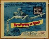 w250 RAW WIND IN EDEN movie title lobby card '58 Esther Williams, Chandler