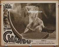 y087 RETURN OF CHANDU #2 Chap 8 movie lobby card '34 Lugosi, serial!