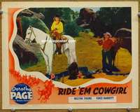 y098 RIDE 'EM COWGIRL movie lobby card '39 singing Dorothy Page!
