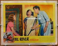 y106 RIVER movie lobby card '51 Jean Renoir, Nora Swinburne