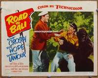 y108 ROAD TO BALI movie lobby card #2 '52 Bing Crosby, Bob Hope & ape!