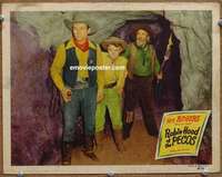 y114 ROBIN HOOD OF THE PECOS movie lobby card R49 Roy Rogers in cave!