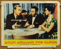 y116 ROCK AROUND THE CLOCK movie lobby card '56 disc jockey Alan Freed