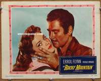 y119 ROCKY MOUNTAIN movie lobby card #3 '50 Errol Flynn close up!