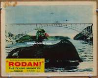 y120 RODAN movie lobby card #2 '56 The Flying Monster, Toho, Honda