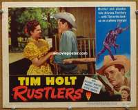 y125 RUSTLERS movie lobby card #3 '48 Tim Holt romances Martha Hyer!