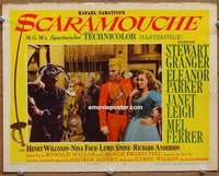 y138 SCARAMOUCHE movie lobby card #2 '52 Rafael Sabatini epic!