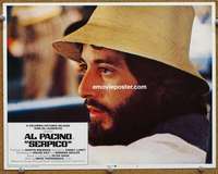 y152 SERPICO movie lobby card #1 '74 Al Pacino super close up!