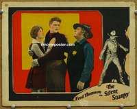 y173 SILENT STRANGER #3 movie lobby card '24 Fred Thomson western!