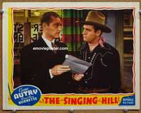 y180 SINGING HILL movie lobby card '41 Gene Autry close up!