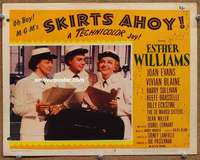 y182 SKIRTS AHOY movie lobby card #2 '52 Esther Williams, Vivian Blaine